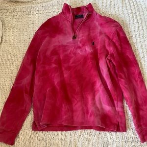 RARE VINTAGE ralph lauren polo tie dye quarter zip